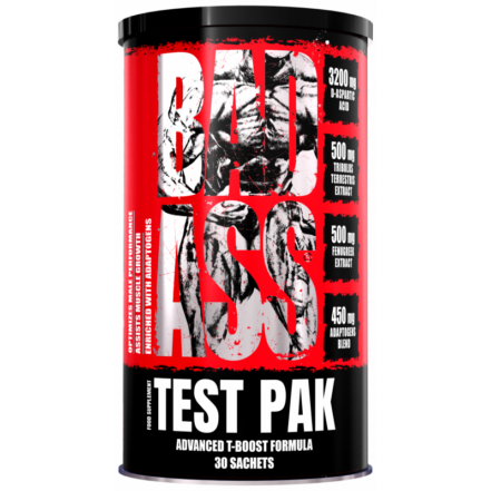 Badass Test Animal Pak Daa Aspartic Acid + Maca + Tribulus + Ashwagandha 30 Paket