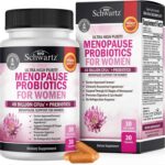 BioSchwartz Menopause Women - 40 Billion CFU Probiotics Hot Flashes Night Sweats Mood Swings and Balance 60 Caps