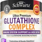 BioSchwartz Glutathione Liver Detox with Quercetin Vitamin C Milk Thistle Alpha Lipoic Acid - Immune Support 60 Caps