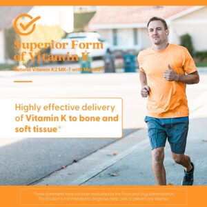 Doctor's Best Natural Vitamin K2 MK7 Men & Women - Bone Health 100 mcg MenaQ7 Calcium 60 Veg - Görsel 3