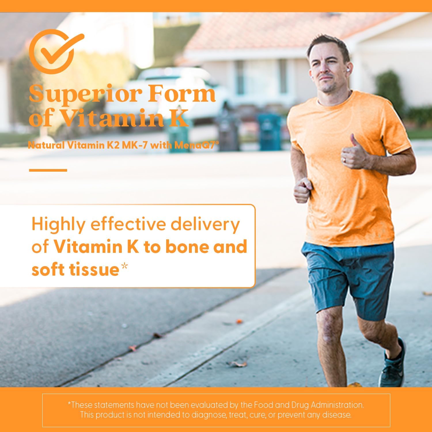 Doctor's Best Natural Vitamin K2 MK7 Men & Women - Bone Health 100 mcg MenaQ7 Calcium 60 Veg - Görsel 3