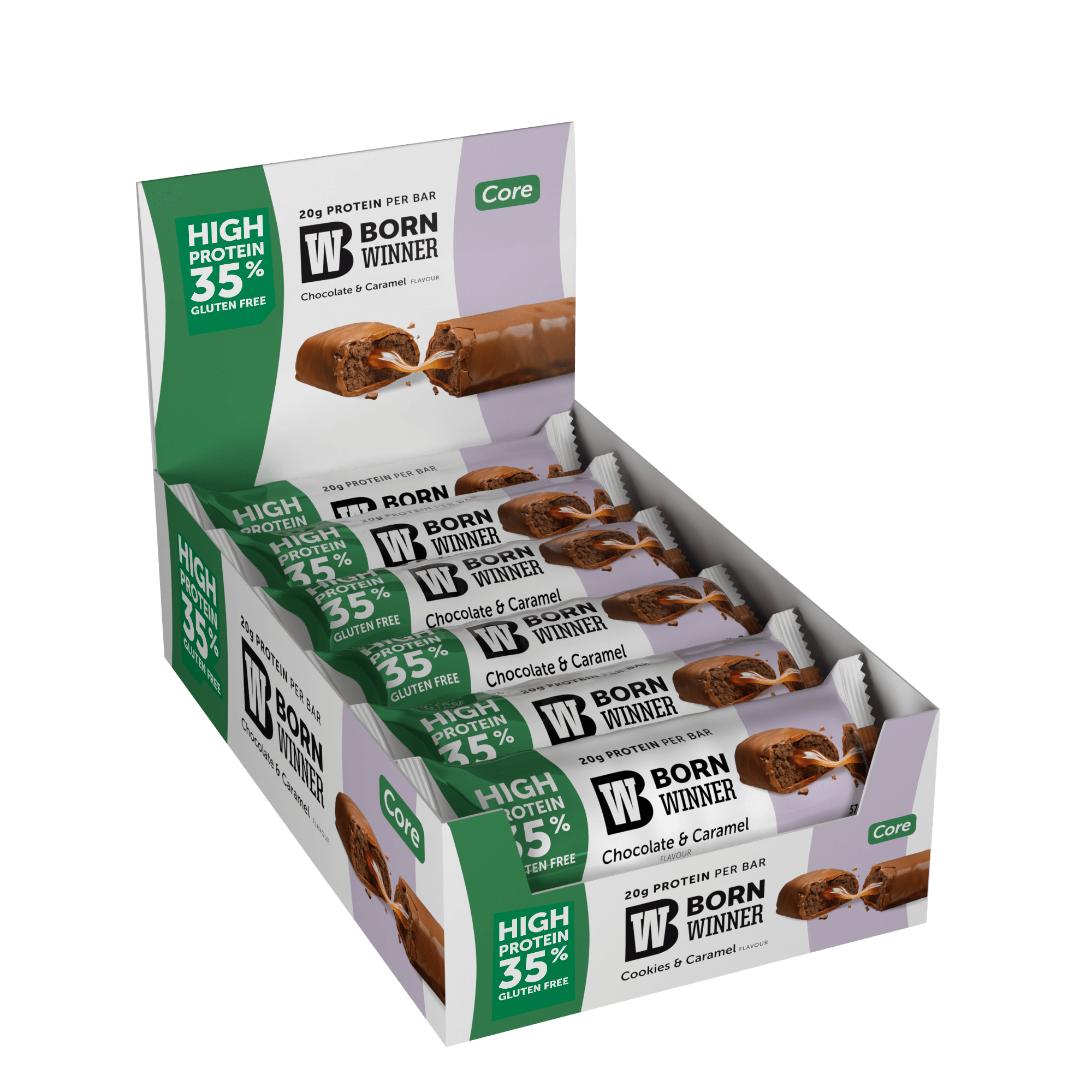 Born Winner Core Protein Bar Box / 12 x 57 g