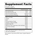 Bucked Up Brain Gainz Nootropic Lion's Mane Tyrosine Reishi Mushroom Gaba Theanine 240 Caps USA - Görsel 6