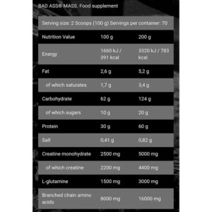 Bad ass Mass Gainer 7 KG - Görsel 2