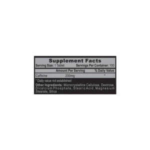 HiTech Caffeine Power 200mg 100 TABLET - Görsel 2