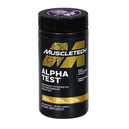 MuscleTech Alpha Test Testo booster Tribulus Fenugreek Shilajit 120 Capsules
