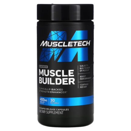 MuscleTech Muscle Builder Building Men Women Nitric Oxide Booster 400mg Peak ATP 30 Caps