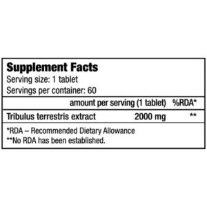 BiotechUSA Tribooster Tribulus 2000 mg  60 Tabs - Görsel 2