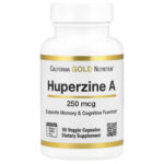California Gold Nutrition Huperzine A Memory & Cognitive 250 mcg 90 Veggie Caps
