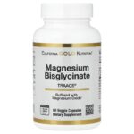 California Gold Nutrition Magnesium Bisglycinate Chelate Albion TRAACS 60 Veggie Caps