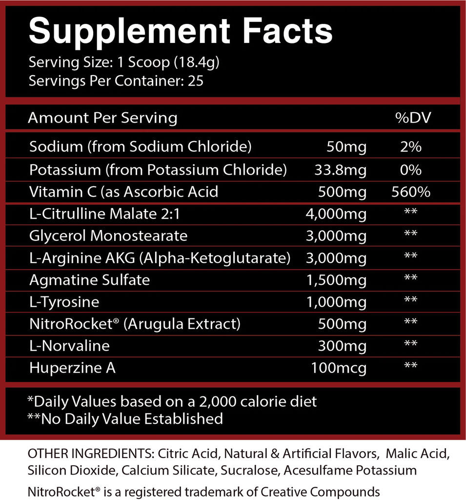 Centurion Labz Blood Rush Preworkout Citrulline Glycerol Akg Nitric Oxide - Amerikan Versiyon - Görsel 3