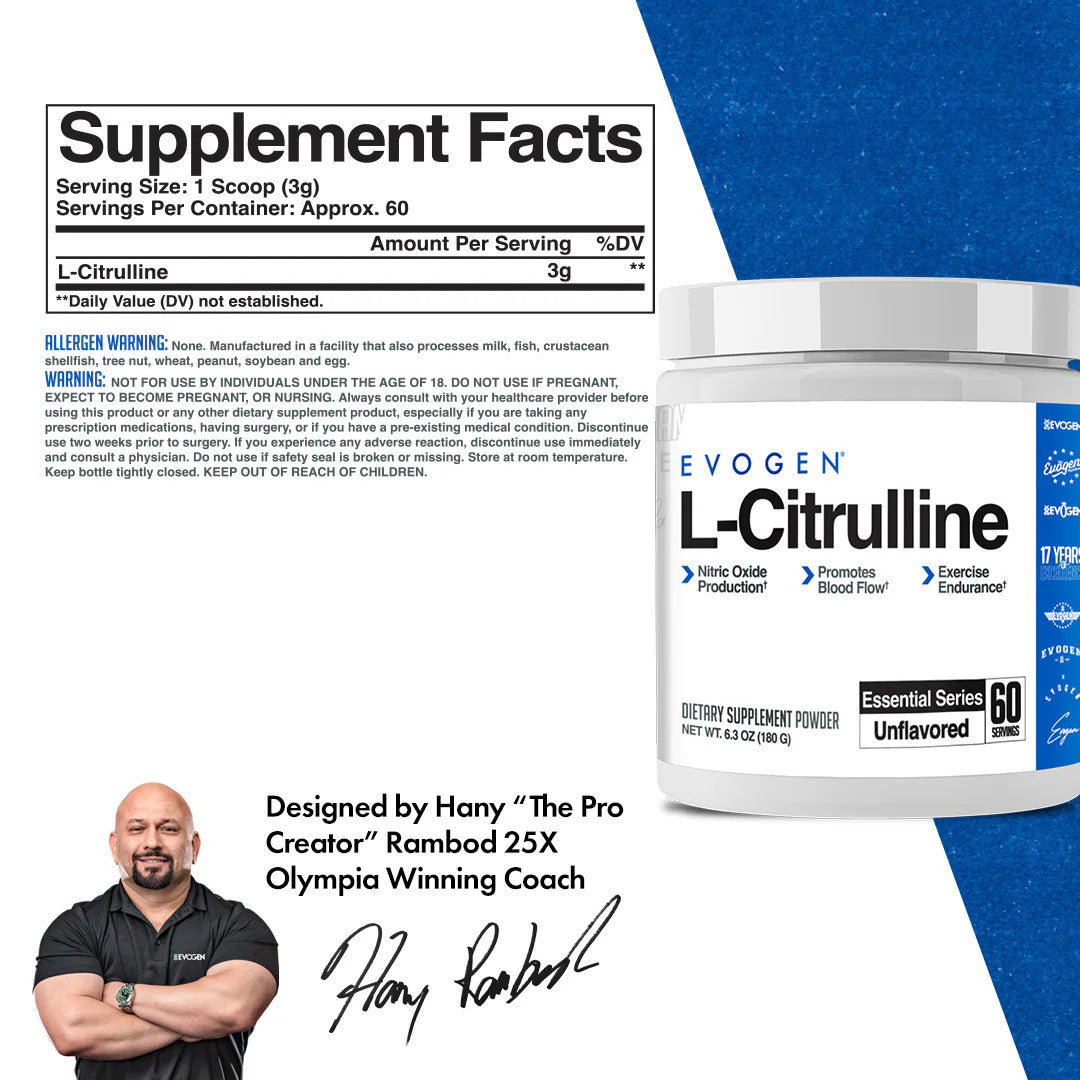 Evogen L-Citrulline(Sitrulin) Nitric Oxide Powder – 60 Servis