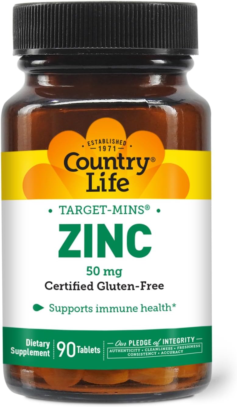 Country Life Target-Mins Zinc citrate , picolinate , bisglycinate 50 mg 90 Tablet Immune Health - Görsel 2