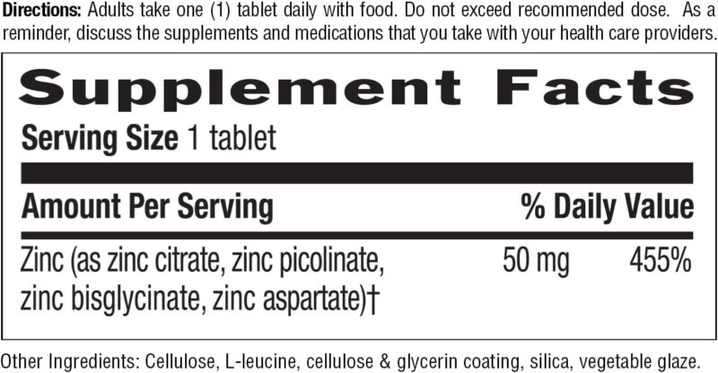Country Life Target-Mins Zinc citrate , picolinate , bisglycinate 50 mg 90 Tablet Immune Health - Görsel 3