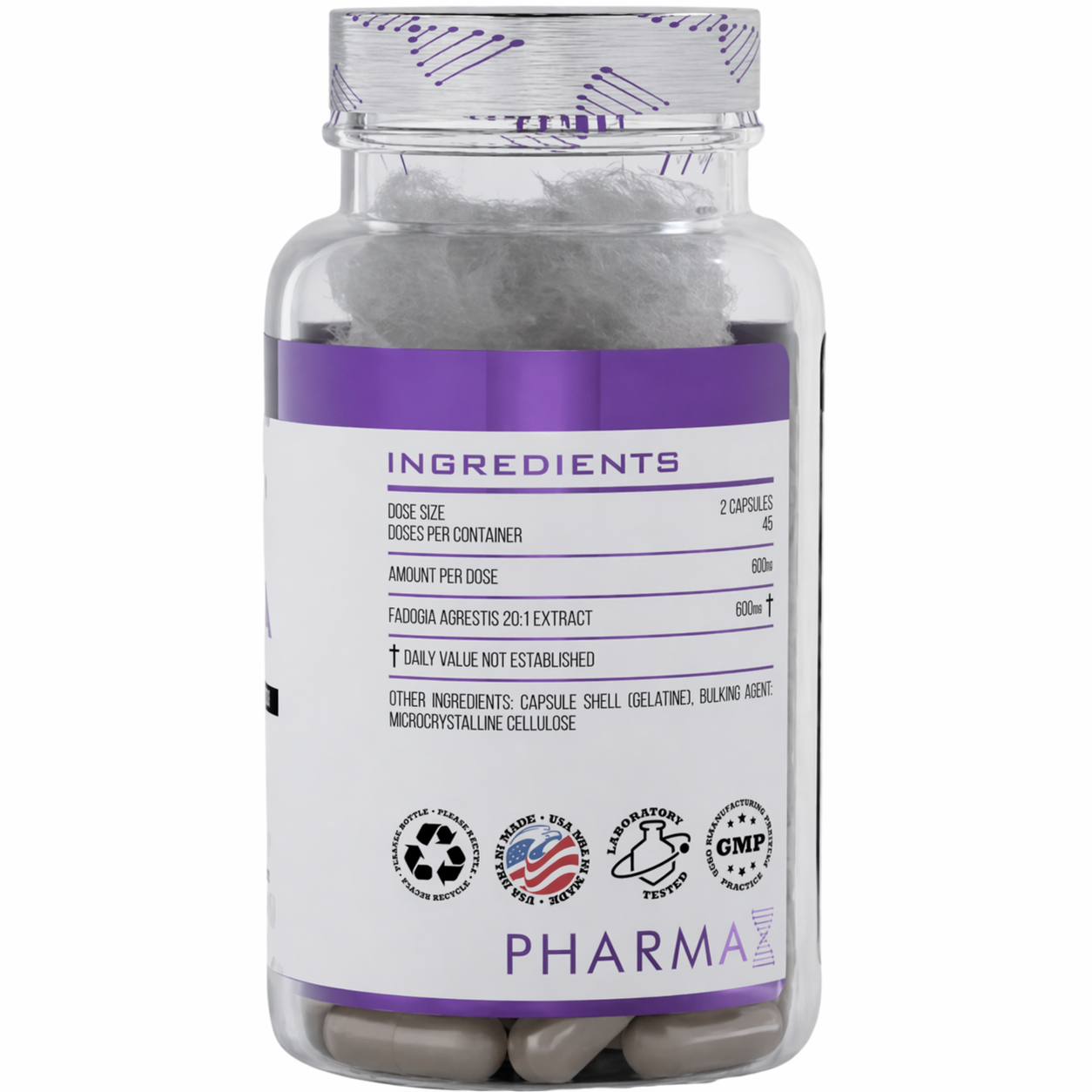 Pharma X Fadogia Agrestis 20:1 600 mg 90 caps – USA MENŞEI