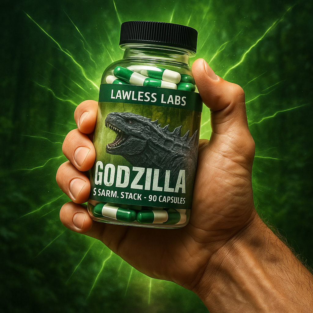 Lawless Labs Godzilla 90 Kapsül – MK2866 + MK677 + LIGANDROL + RAD140 + CARDARINE