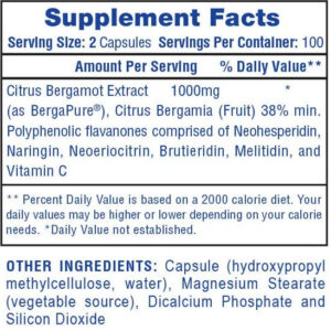 Hitech Citrus Bergamot Extract Cholesterol & Cardiovascular Wellness 100 Caps - Görsel 2