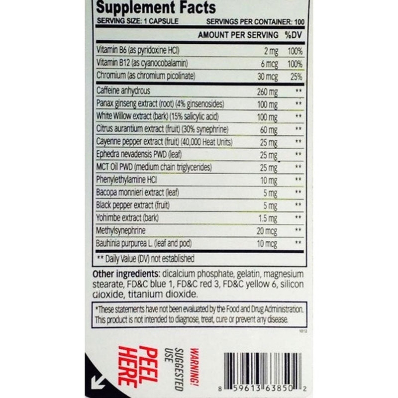 Cloma Pharma Methyldrene Elite stack  Fat Burner 100 caps