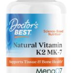 Doctor's Best Natural Vitamin K2 MK7 Men & Women - Bone Health 100 mcg MenaQ7 Calcium 60 Veg