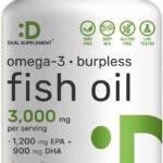 DEAL SUPPLEMENT Omega 3 Fish Oil EPA DHA Brain & Heart Support 3,000mg 240 Softgels