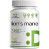 Deal Supplement Lions Mane Mushroom 7500mg Per Serving 240 Capsules
