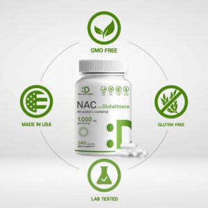 Deal Supplement NAC Supplement (N-Acetyl Cysteine) with Reduced Glutathione, 240 Capsules