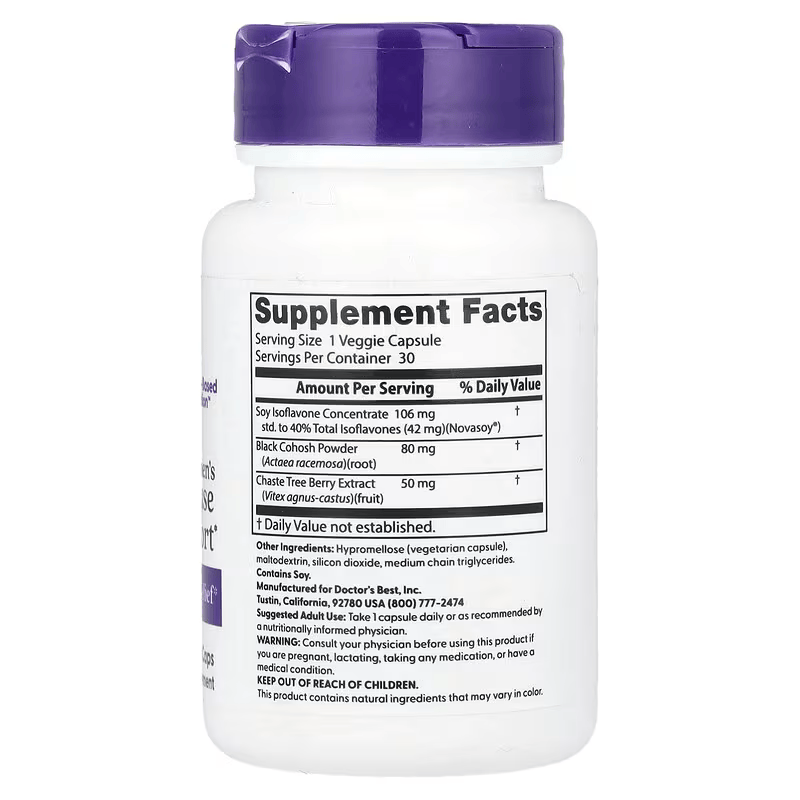 Doctor’s Best Women’s Menopause Support Multi-Symptom Relief 30 Veggie Caps