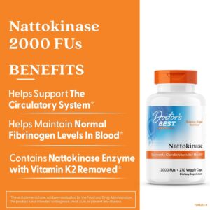 Doctor's Best Nattokinase Gut Health 2,000 FUs 270 Veggie Caps - Görsel 3
