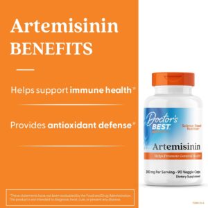 Doctors Best Artemisinin Artemisia Helps Promote General Health Tatlı pelin otu 90 Kapsül