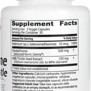Doctor’s Best Glutathione + Milk Thistle Supports Liver & Antioxidant 60 Caps