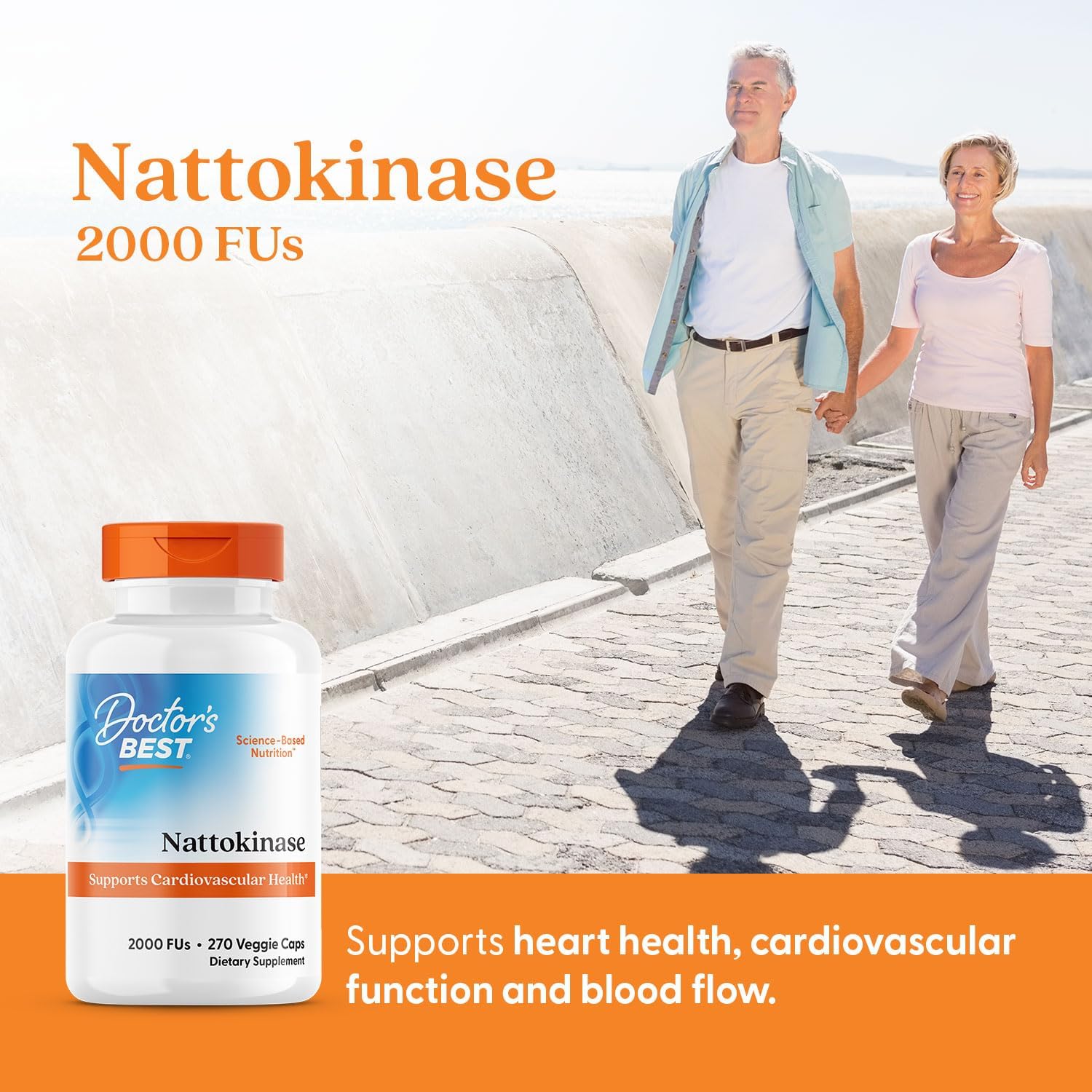 Doctor’s Best Nattokinase Gut Health 2,000 FUs 270 Veggie Caps
