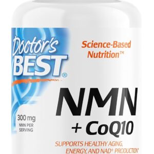 Doctor's BEST NMN + Coenzyme CoQ10 Ubiquinone Nad+ 150mg 60 Veggie Caps
