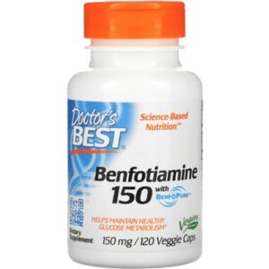 Doctor's Best Benfotiamine 150 With Benfopure 150 mg, 120 Vegi Kapsül