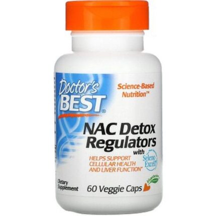 Doctors Best NAC Molybdenum Detox Regulators, Supports Cellular Health & Liver 60 Veggie Caps