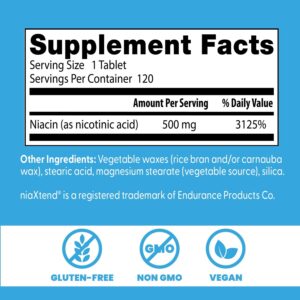 Doctors Best Sustained-Release Vitamin B3 Niacin with niaXtend Supports Heart Health 120 Veg Caps - Görsel 4