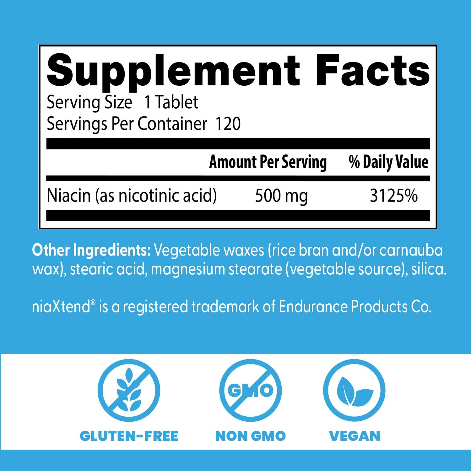 Doctors Best Sustained-Release Vitamin B3 Niacin with niaXtend Supports Heart Health 120 Veg Caps - Görsel 4