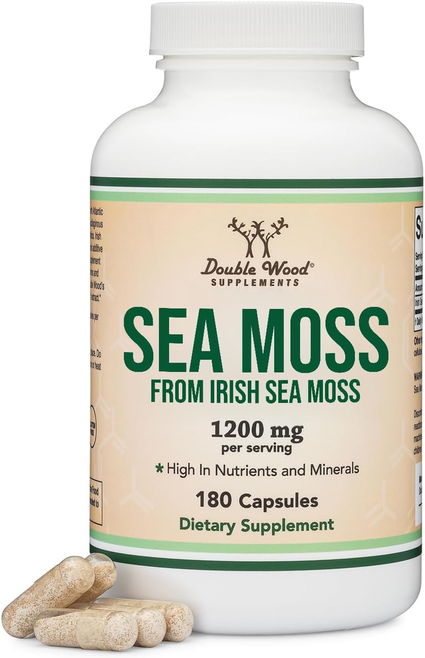 Double Wood Irish Sea Moss High in Minerals 180 Caps - Görsel 2
