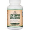 DOUBLE WOOD Organic Lions Mane Mushroom Capsules Brain Support and Immune Health 120 Caps