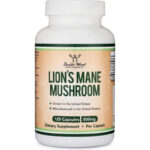 DOUBLE WOOD Organic Lions Mane Mushroom Capsules Brain Support and Immune Health 120 Caps