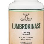 Double Wood Lumbrokinase Enzymes 10,000 FU Cardiovascular and Blood Circulation Support 120 Caps