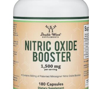 Double Wood Nitric Oxide Booster with Nitrosigine L Arginine and L Citrulline 180 Caps