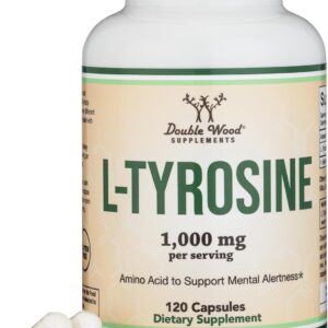 Double Wood L-Tyrosine Memory Attention and Focus Amino 1,000mg 120 Veggie Caps