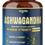 Agobi Ashwagandha Agobi Hint Ginseng+Turmeric+Rhodiola+Ginger root Extract Capsules 5 Herbal Ingredients 5200 mg