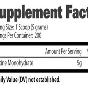Gat CREATİNE(Kreatin) MONOHYDRATE 1000 Gram  – 200 servis