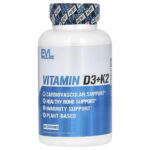 EVLution Nutrition Vitamin D3+K2 60 Veggie Caps