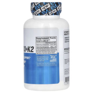 EVLution Nutrition Vitamin D3+K2 60 Veggie Caps - Görsel 2