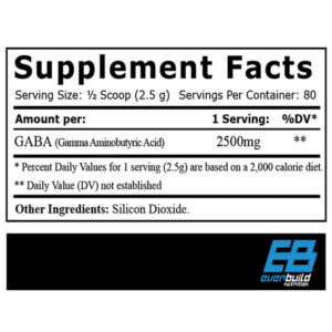 Everbuild Pure GABA Powder 2500 mg 80 servis Toz form - Görsel 2