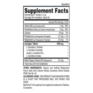 Evogen Carnigen Acety L-Carnitine  Powder 50 Servis - Görsel 2
