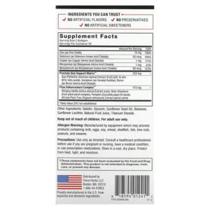Force Factor Natural Prostate Men's Health Saw Palmetto Solution 60 Easy-To-Swallow Softgels - Görsel 3