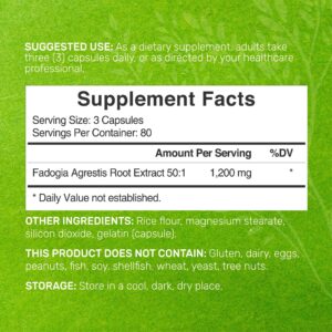 Deal Supplement Fadogia Agrestis Extract 1200mg Per Serving, 240 Capsules - Görsel 4